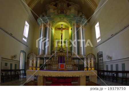 マカオ最古の教会　聖アントニオ教会（内部）：中国　特別行政区　世界遺産・マカオ歴史地区 19379750