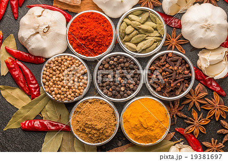 カレースパイスの集合写真　のSpice group photo for the curry 19381697