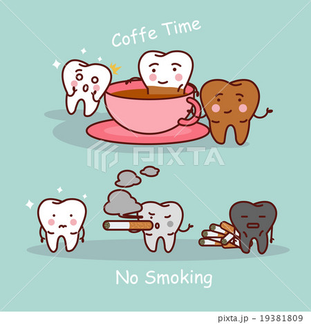 tooth with coffee and smoke 19381809