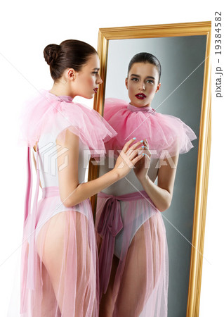 Beautiful girl in bodysuit and basque Beautiful girl in bodysuit and basque 19384582