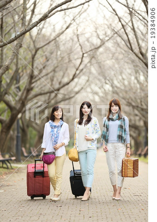 女性　3人　旅行イメージ 19384906
