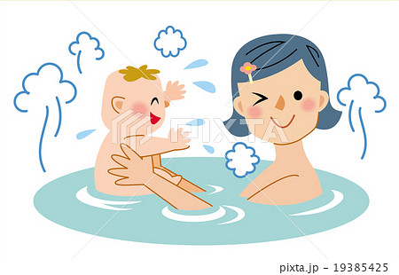 赤ちゃんとお風呂タイム 19385425