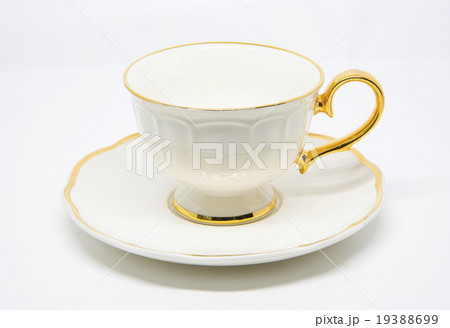 Antique porcelain tea cup on white background Antique porcelain tea cup on white background 19388699