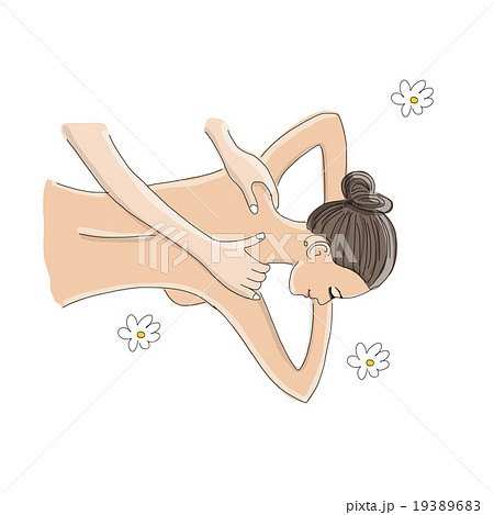 Back massage, woman sketch for your design Back massage, woman sketch for your design 19389683