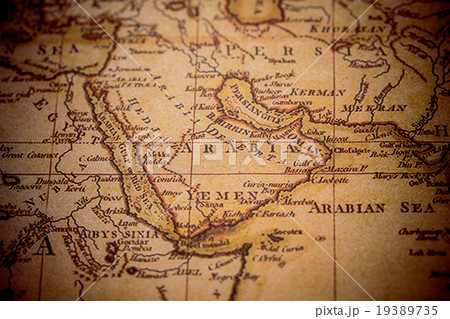 アンティーク世界地図（アラビア半島） 19389735