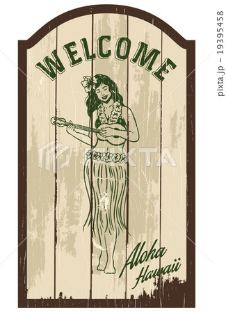 Hawaiian Lei playing ukulele 19395458