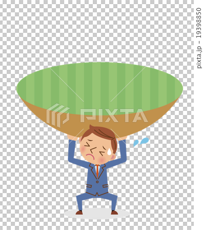 Images supported by businessmen (material for synthesis / negative) 19398850