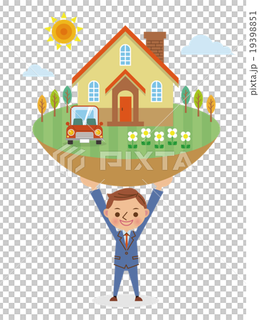 Businessman image supporting my home (positive) 19398851