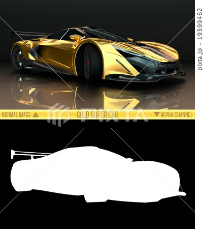 Sports car front view. 19399462