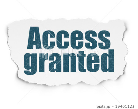 Security concept: Access Granted on Torn Paper Security concept: Access Granted on Torn Paper 19401123