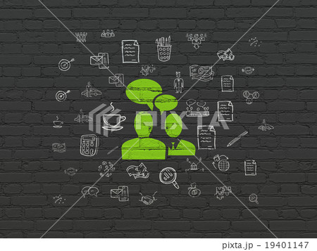 Business concept: Business Meeting on wall 19401147