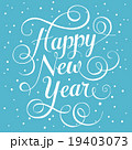 White lettering Happy New Year for greeting card 19403073