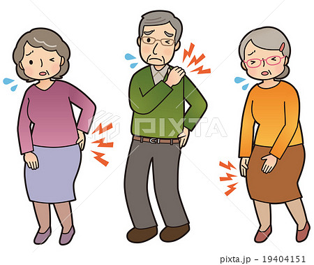 高齢者　身体の痛み　セット 19404151