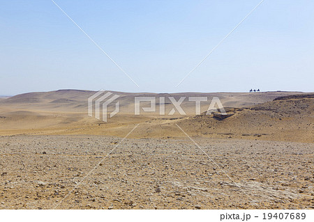 エジプト砂漠の地平線の写真素材