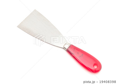 Metal spatula on a white background Metal spatula on a white background 19408398