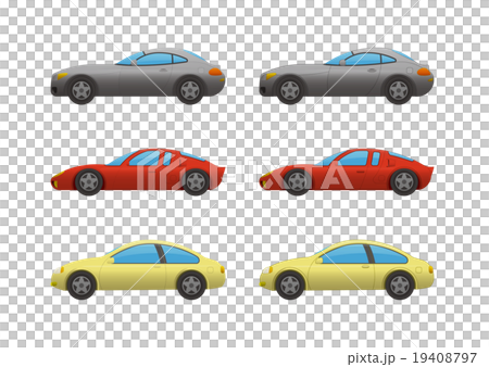 3 sports cars, with outline Yes / No 19408797