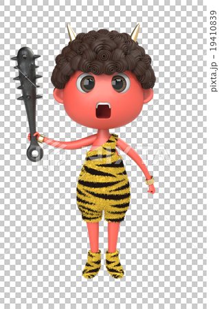 金棒を持った赤鬼 19410839