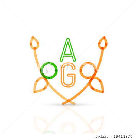 Abstract geometric linear hipster floral icon 19411370