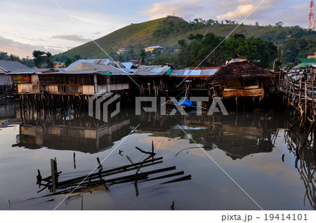Small Nipa Homes and a Broken Raft on The Black 19414101
