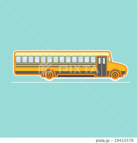 School Bus, transportation vehicles, Flat style School Bus, transportation vehicles, Flat style 19415576