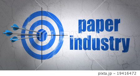 Industry concept: target and Paper Industry on Industry concept: target and Paper Industry on 19416472