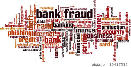 Bank fraud word cloud 19417552