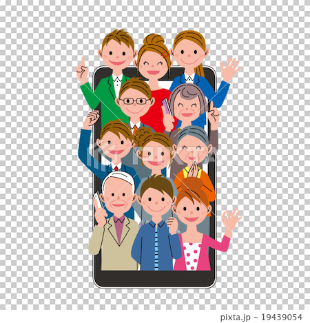 People in the smartphone 19439054