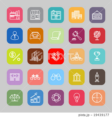 Franchise line flat icons 19439177