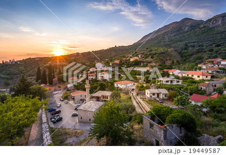 Stari Bar town at sunset panorama Stari Bar town at sunset panorama 19449587