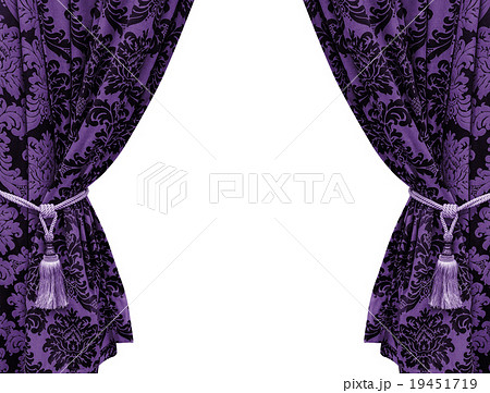 purple curtain isolated on white background purple curtain isolated on white background 19451719