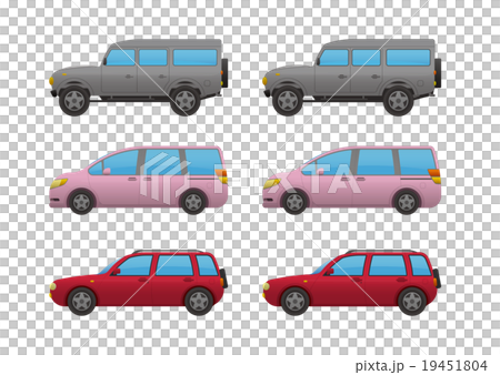 三輛轎車，SUV·小型貨車·兩廂車，輪廓·沒有 19451804
