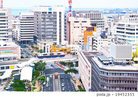 沖縄県庁から見た那覇の街並みの写真素材