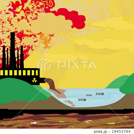 air polluting factory chimneys 19453764