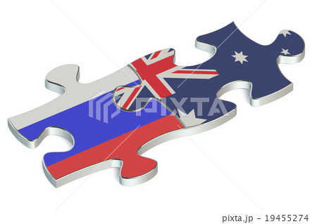 Australia and Russia puzzles from flags Australia and Russia puzzles from flags 19455274