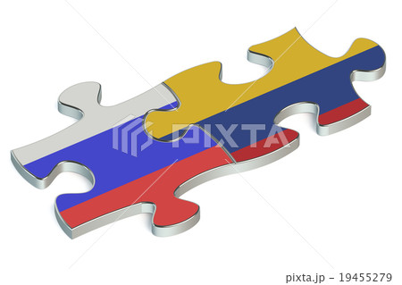 Colombia and Russia puzzles from flags 19455279