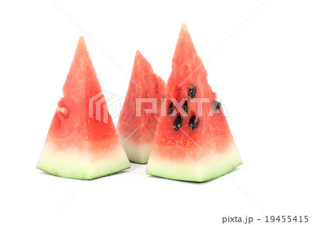 Three pieces of water melon 19455415