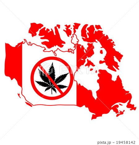 Prohibition sign with marijuana leaf 19458142