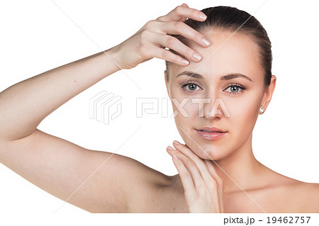 Young woman skin care concept. Young woman skin care concept. 19462757