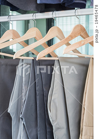 plants hanging on coat hanger 19465478