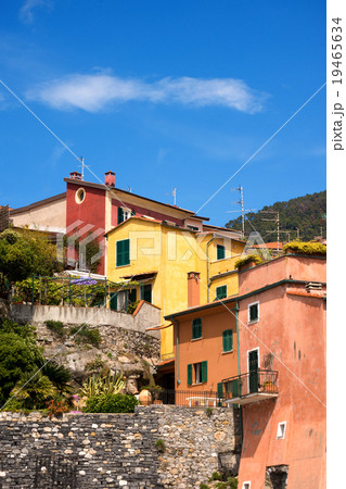 Colorful Houses in Liguria - Italy 19465634