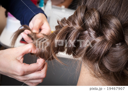 weave braids in the barbershop 19467907
