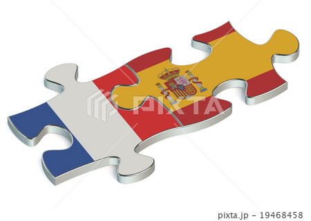 Spain and France puzzles from flags Spain and France puzzles from flags 19468458