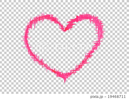 ハート ピンク色 失恋 ハートブレイク 手描き 手書き 水彩画 傷心 心が折れる 棘 病む 鬱病のイラスト素材