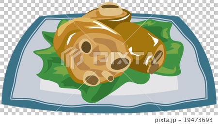 Tebichi在盤子上的圖像插圖 19473693