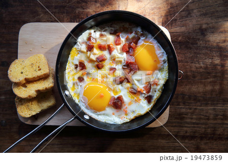 fried egg stuff with hot pan fried egg stuff with hot pan 19473859