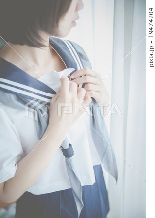 asian girl student in school uniform 19474204