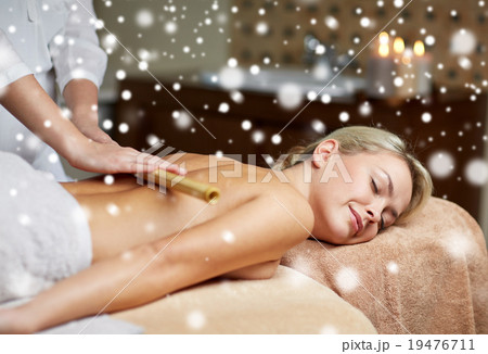 close up of woman lying and having massage in spa close up of woman lying and having massage in spa 19476711