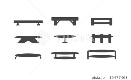 Table design isolated on white background Table design isolated on white background 19477463