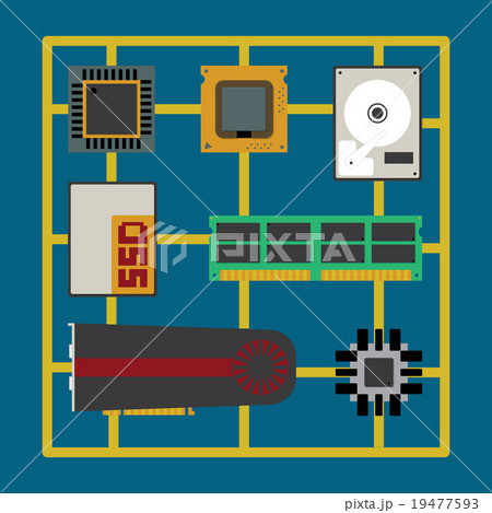 Computer part in frame 19477593