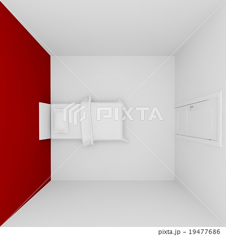 top view of bedroom interior ,3d render  top view of bedroom interior ,3d render  19477686
